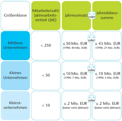 Abbildung 2: Schwellenwerte für Kleinstunternehmen, kleine und mittlere Unternehmen