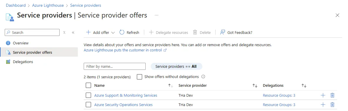 Abbildung 2: Lighthouse Service providers