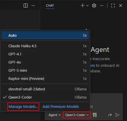Abbildung 1: Copilot Chat Modellauswahl