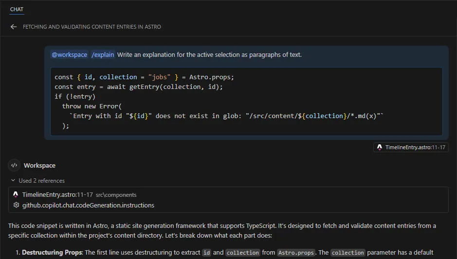 Abbildung 3: Explain Code