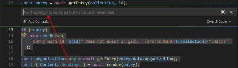 Abbildung 4: Fix Code